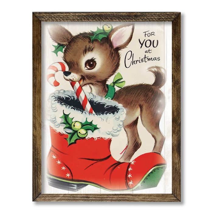 TIMBERLAND FRAME REINDEER STOCKING RETRO for wholesale by Jarmz Designs