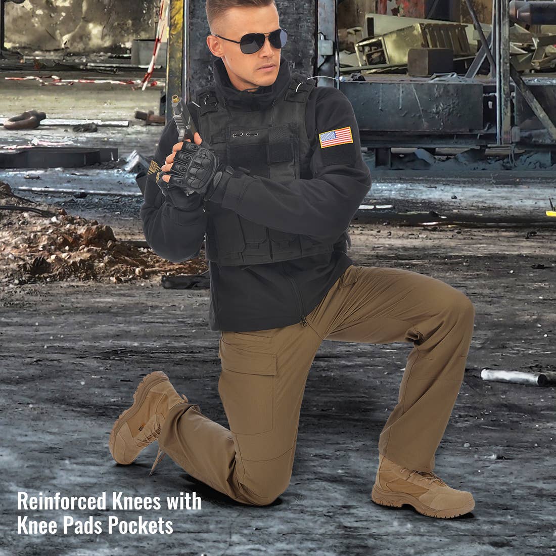 Qing Dao Lai Si Ma Te Fang Zhi You Xian Gong Si - Wholesale Pants - Men's - Men's Work Cargo Pants Ripstop 14 Pockets Water Resistant38