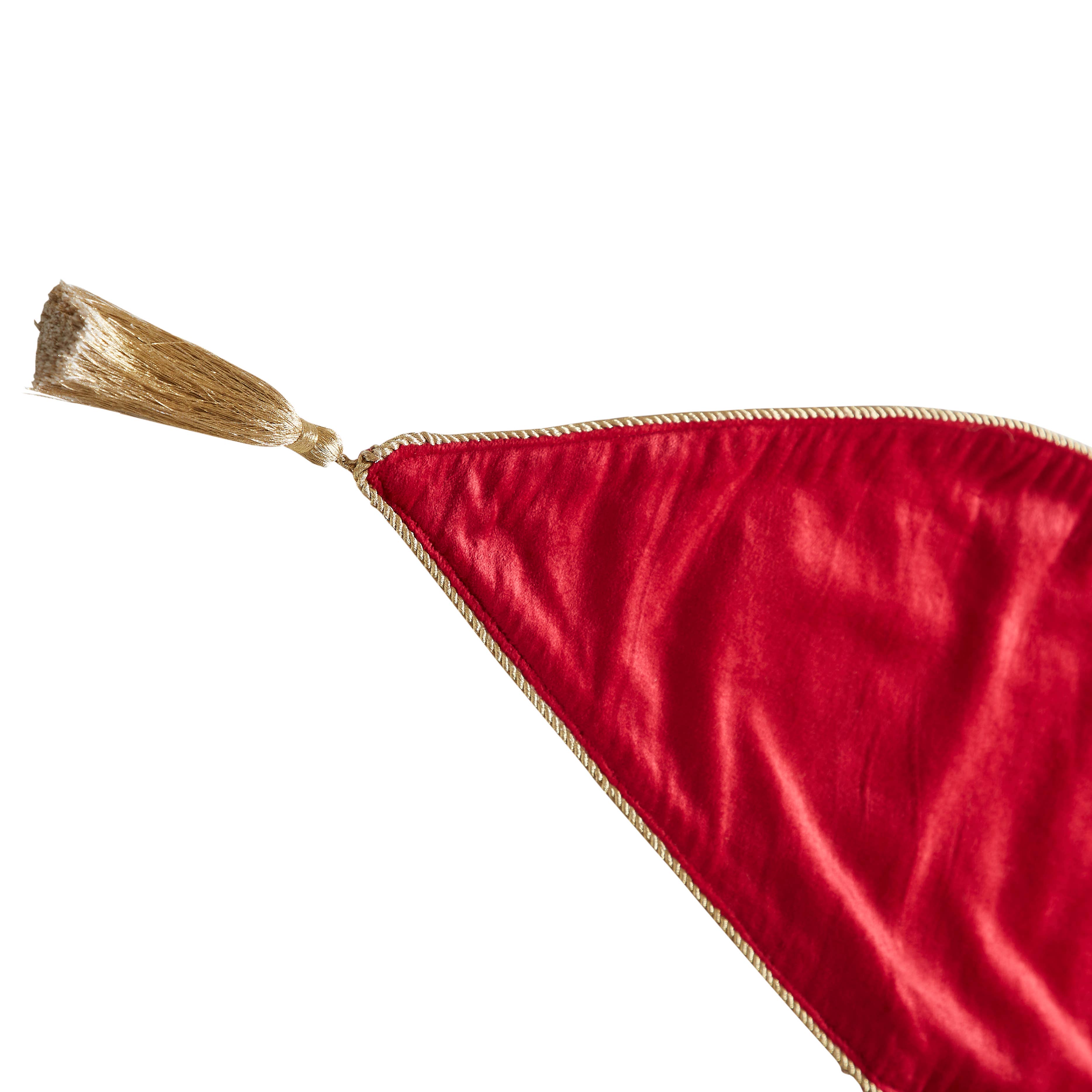 Arcadia Home - Wholesale Mantle Scarf - Red Velvet Christmas Mantle Scarf, Hand Beading, Embroidery7