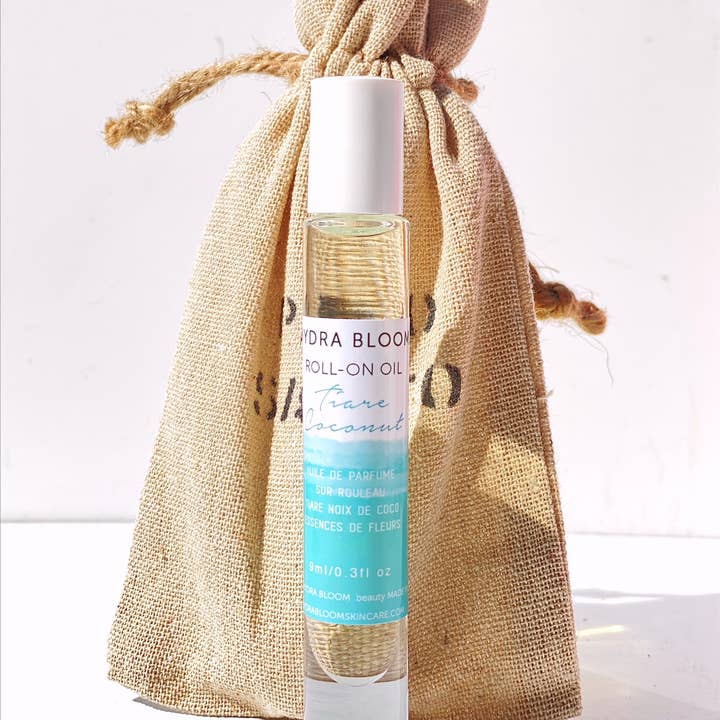 Lucy B's + HYDRA BLOOM – Fragrância Roll-On por atacado – As ondas de praia tiare coconut rolam em óleo4