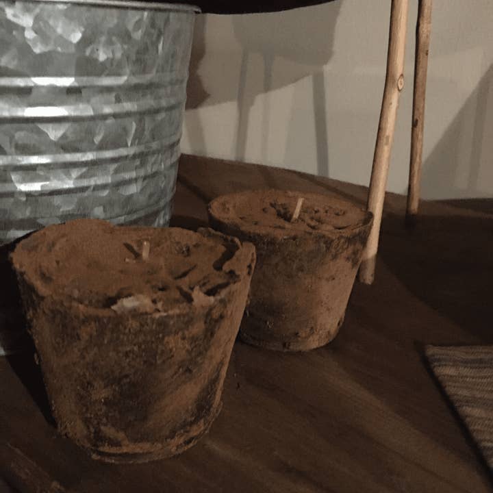 The Cranberry Cornstalk Co. - Wholesale Pillar Candle - Blackened Beeswax Grungy Primitive Candle Decor
