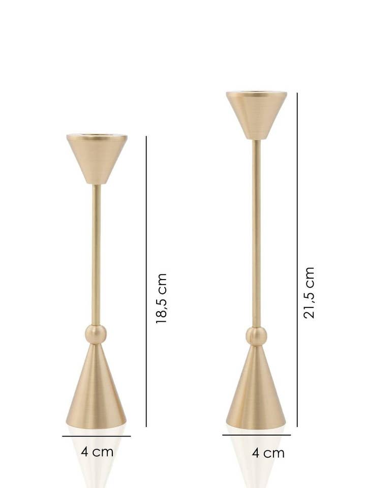 Candelabro Cónico Hecho a Mano de Latón para venta al por mayor de Chappal
