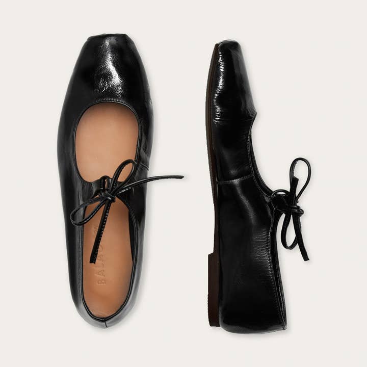 Batsheva Ballerina, glossy black for wholesale by Balagan Studio