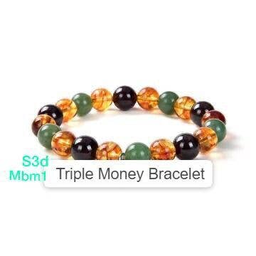 jiomind - Vente Bracelet de perles - Bracelet en pierres précieuses (citrine, aventurine verte, onyx noir)