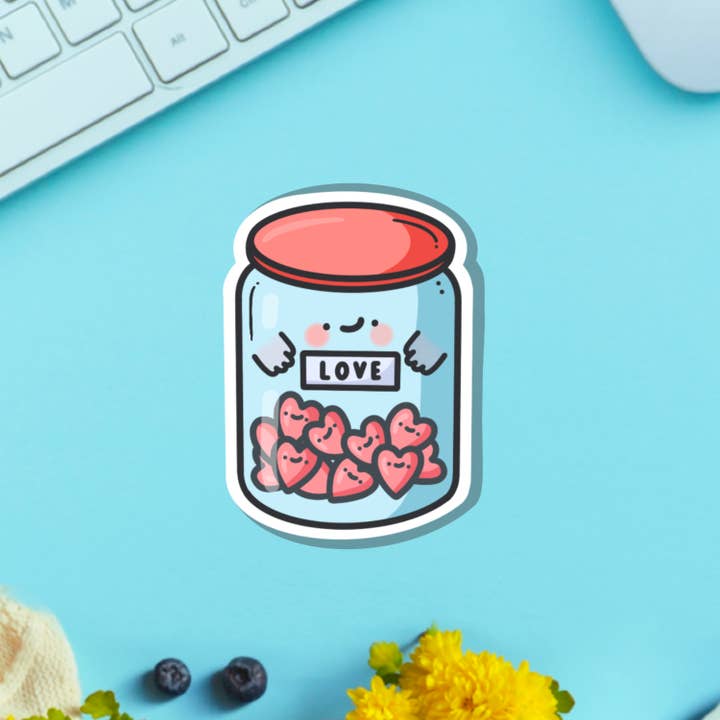 Toastedink – wholesale Sticker – Love Jar Vinyl Sticker | Cute Stickers3