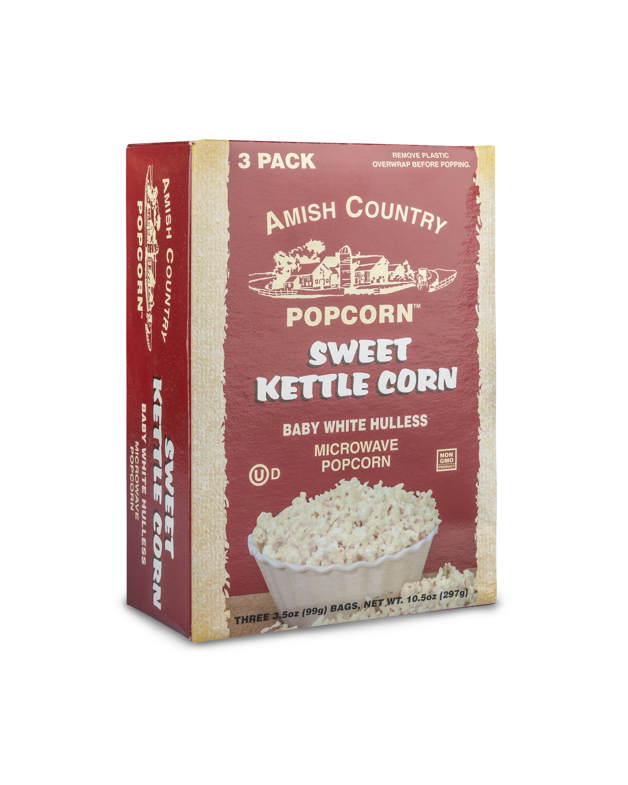 Amish Country Popcorn – wholesale Popcorn – 3pk Microwave Sweet Kettle Popcorn1