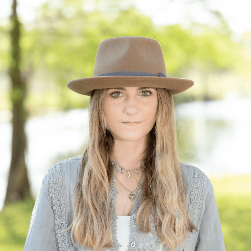 My Wine Hat - Vente Chapeau en feutre - femme - CHAMPAGNE FEDORA - TERRE1