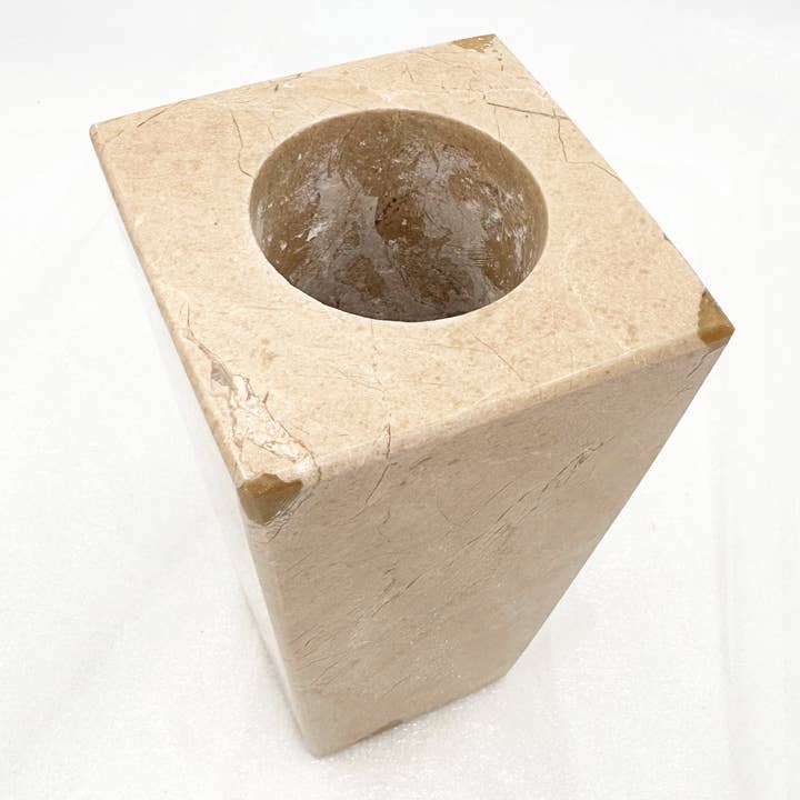 Page Imports - Wholesale Vase - 6" Square Vase - Marble and Onyx5