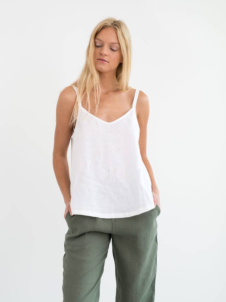 Love and Confuse - Wholesale Blouse - Women's - Millie Linen Cami Top
