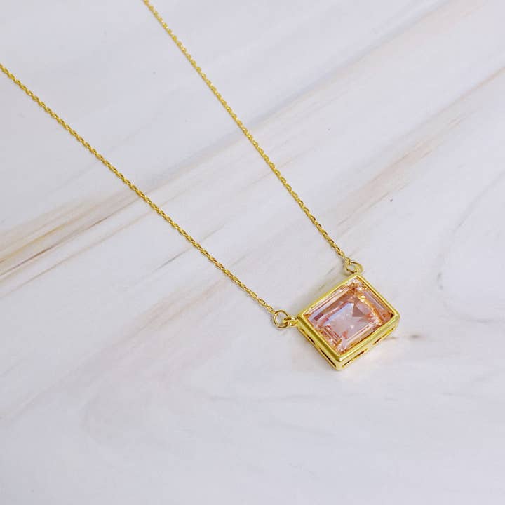 Ellison+Young - Wholesale Pendant/Charm Necklace - Sweet Square Pendant Necklace1