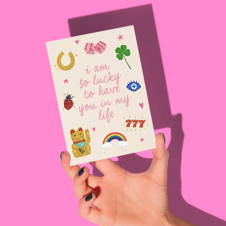 I'm So Lucky To Have You In My Life Love Card for wholesale by by Rosybum