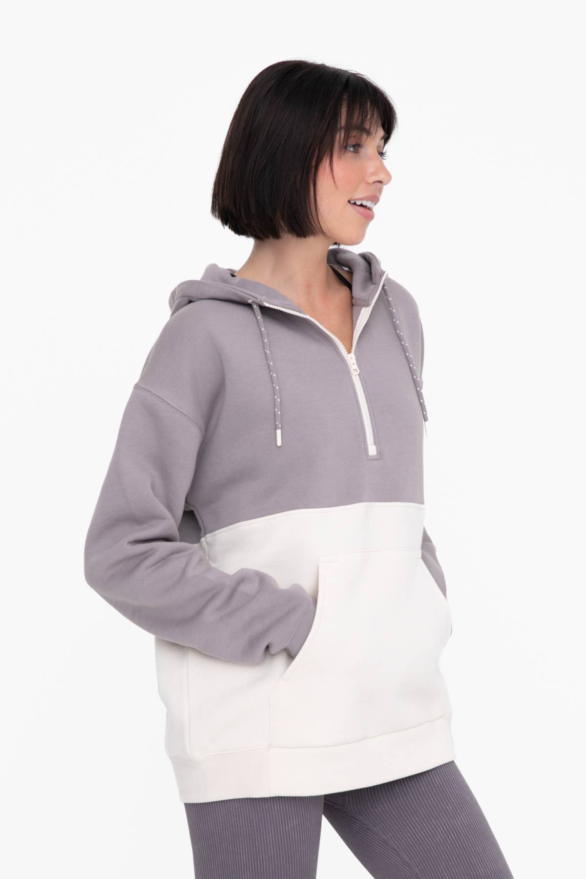 Mono B - Wholesale Hoodie - Women's - 2-Tone Color Blocked Hoodie with Pocket8