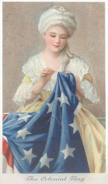 Found Image Press - Wholesale Stationery/Notecard Set - Greeting Card PT-166 Betsy Ross Sewing Flag0