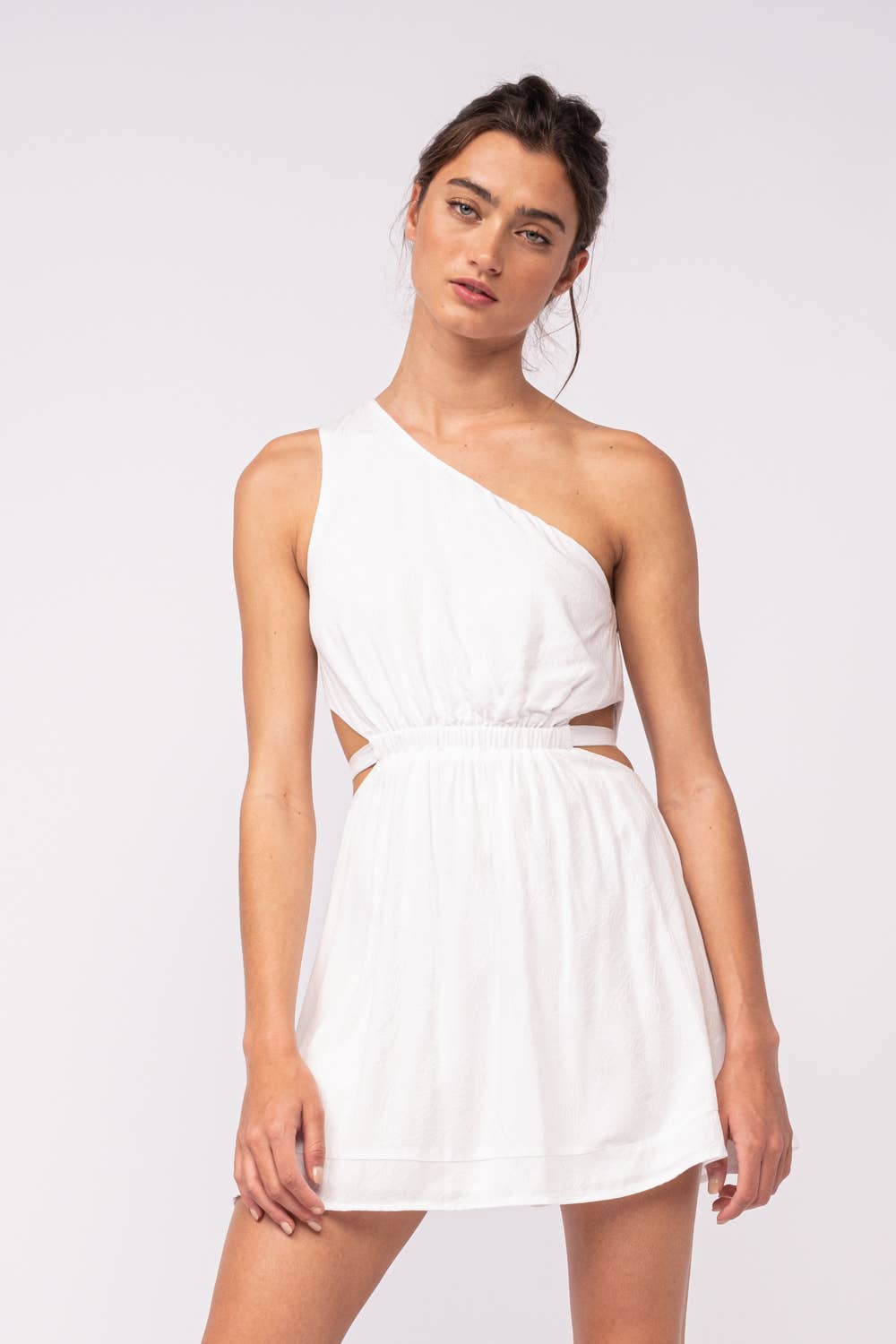 Sky to Moon - Wholesale Dress - Women's - ONE-SHOULDER WAIST CUTOUT PLAIN MINI DRESS9