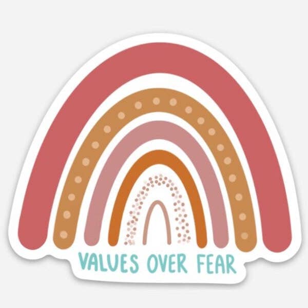 OCD-Anxiety Values Over Fear Regenbogen-Aufkleber für den Großhandel von the ocdopus