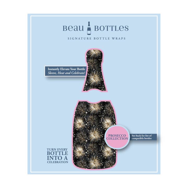 Beau Bottles - Wholesale Wine Gift Bag - Beau Bottles NYE Fireworks- Prosecco Collection5