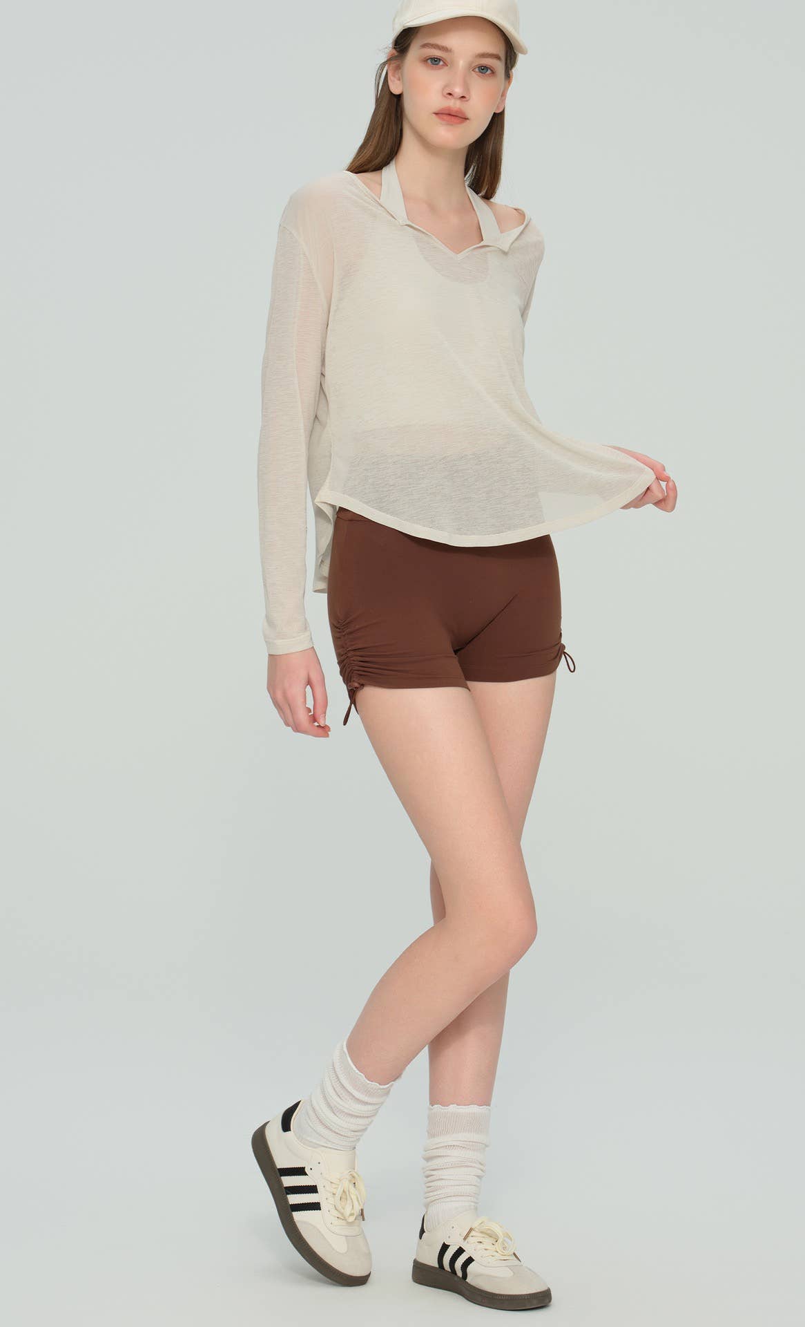 91thelabel - Vendita all'ingrosso Maglia sportiva - Donna - Copriabito Attivo Trasparente a Vestibilità Ampia Calin9