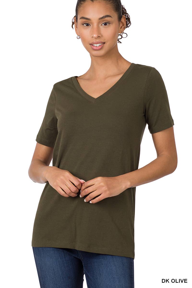 42POPS - Wholesale T-shirt (Zonder tekening) - Dames - Katoenen T-shirt met V-hals en korte mouwen32