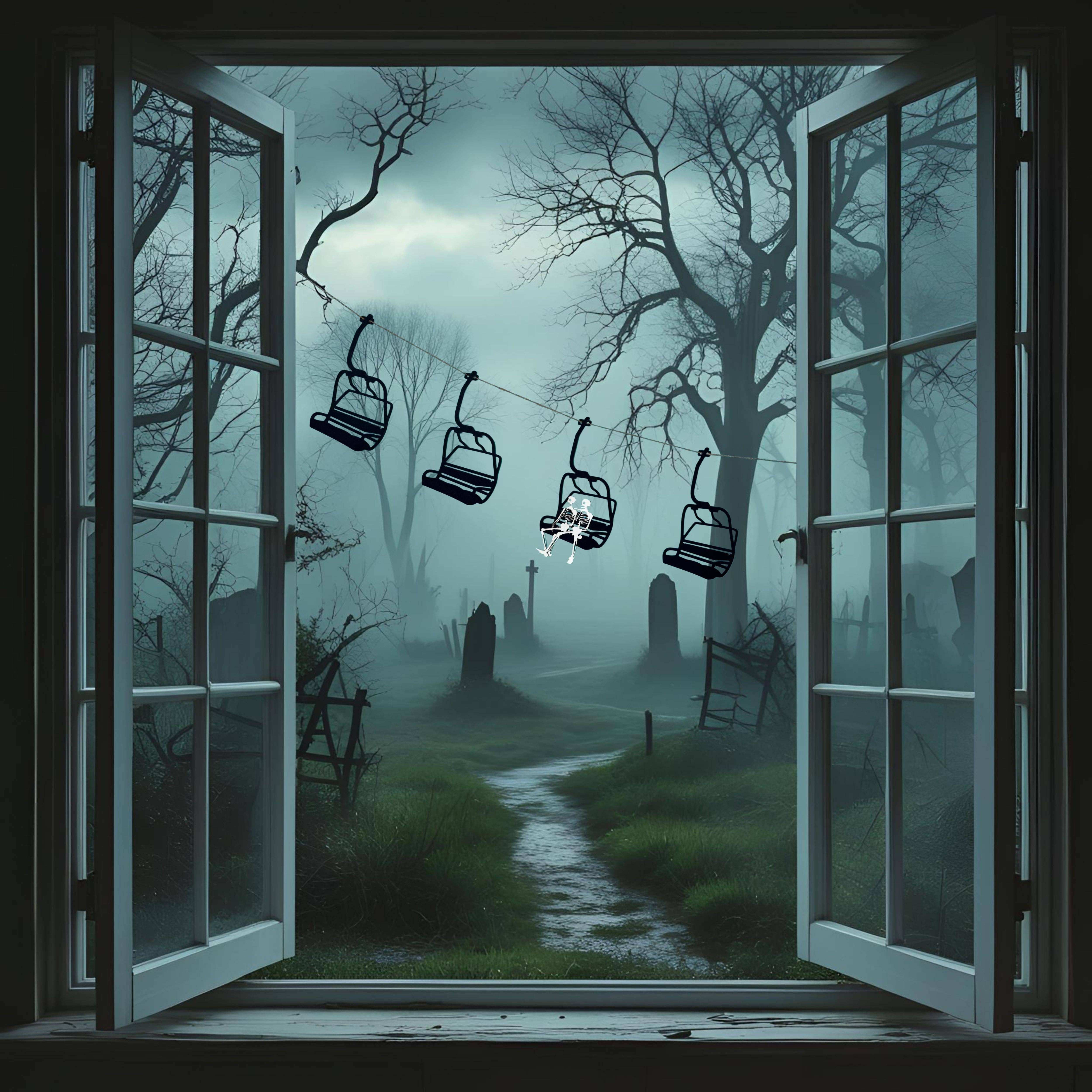 Black The Halloween Chairlift Garland for wholesale on Faire1