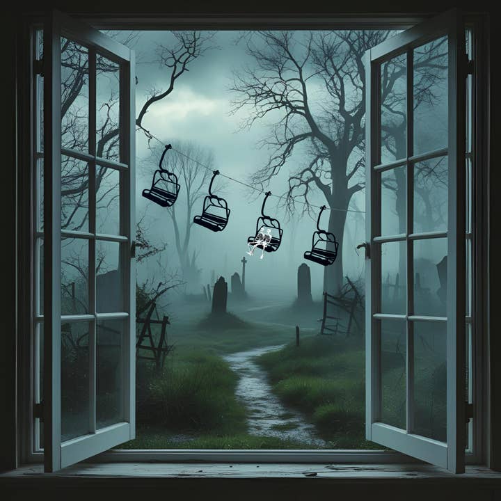 Black The Halloween Chairlift Garland for wholesale on Faire1