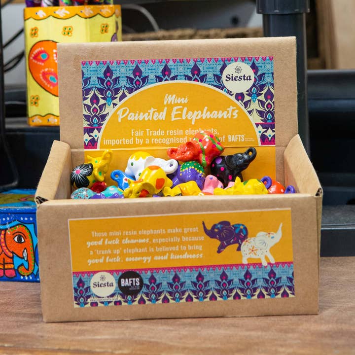 Resin Elephants Point of Sale Display Box for wholesale by Siesta