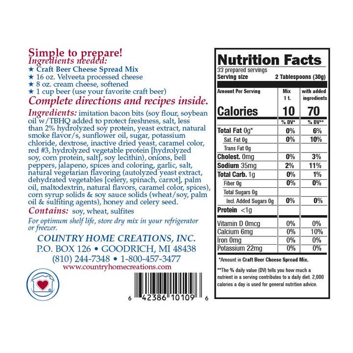 Country Home Creations - Wholesale Dip - Craft Beer Cheese Spread Mix3