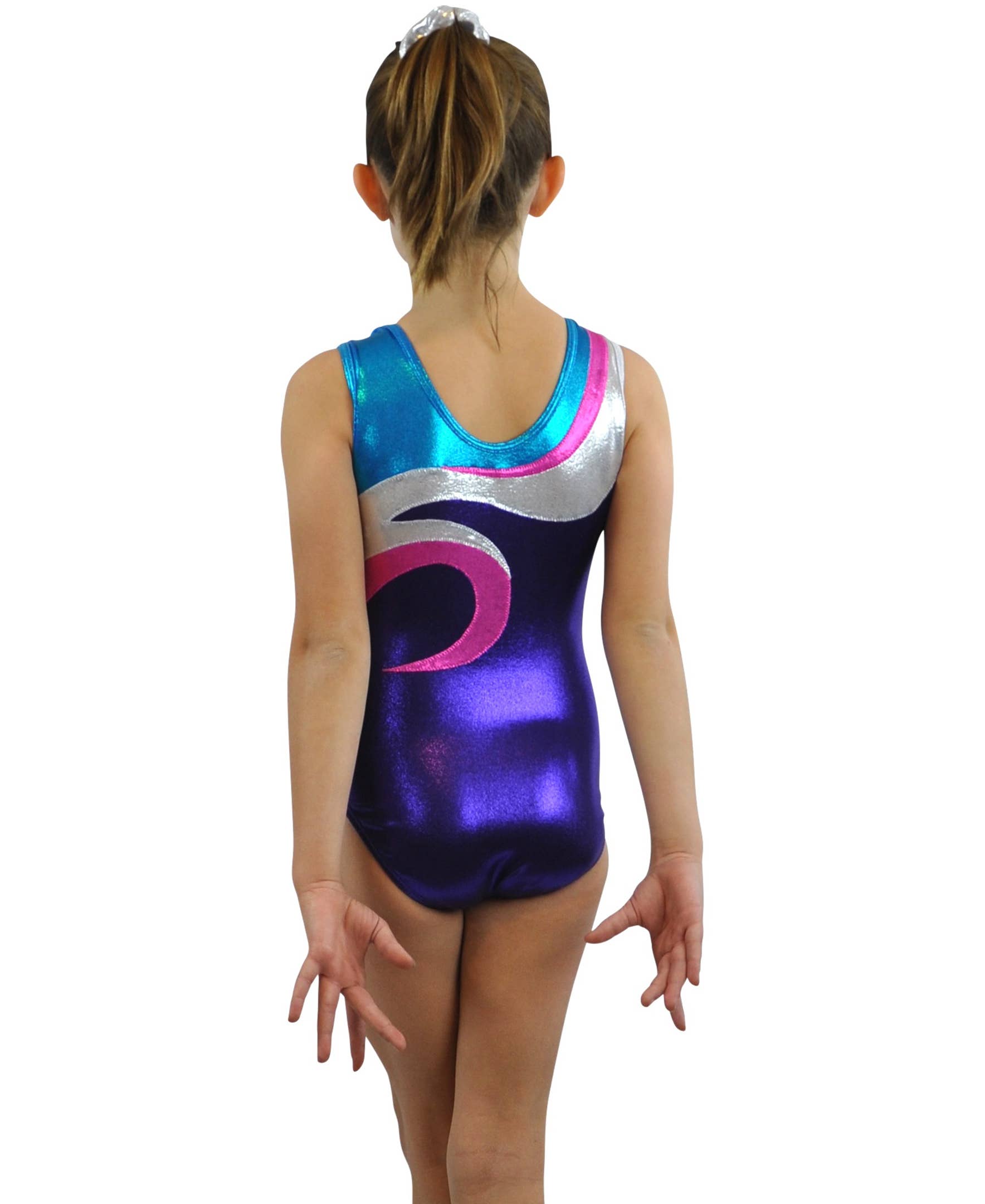 Obersee - Wholesale Leotard - Kids - Girl's Gymnastics Leotard - Swirl Purple2
