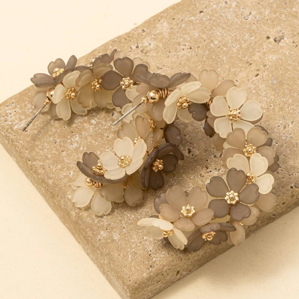 Anarchy Street - Wholesale Hoop Earrings - Floral Acrylic Hoop Earrings3