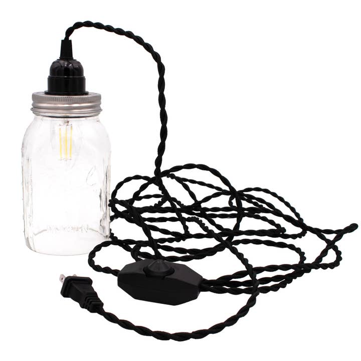 Mason Jar Dimmable Pendant Light Complete Kit for wholesale by Mason Jar Lifestyle