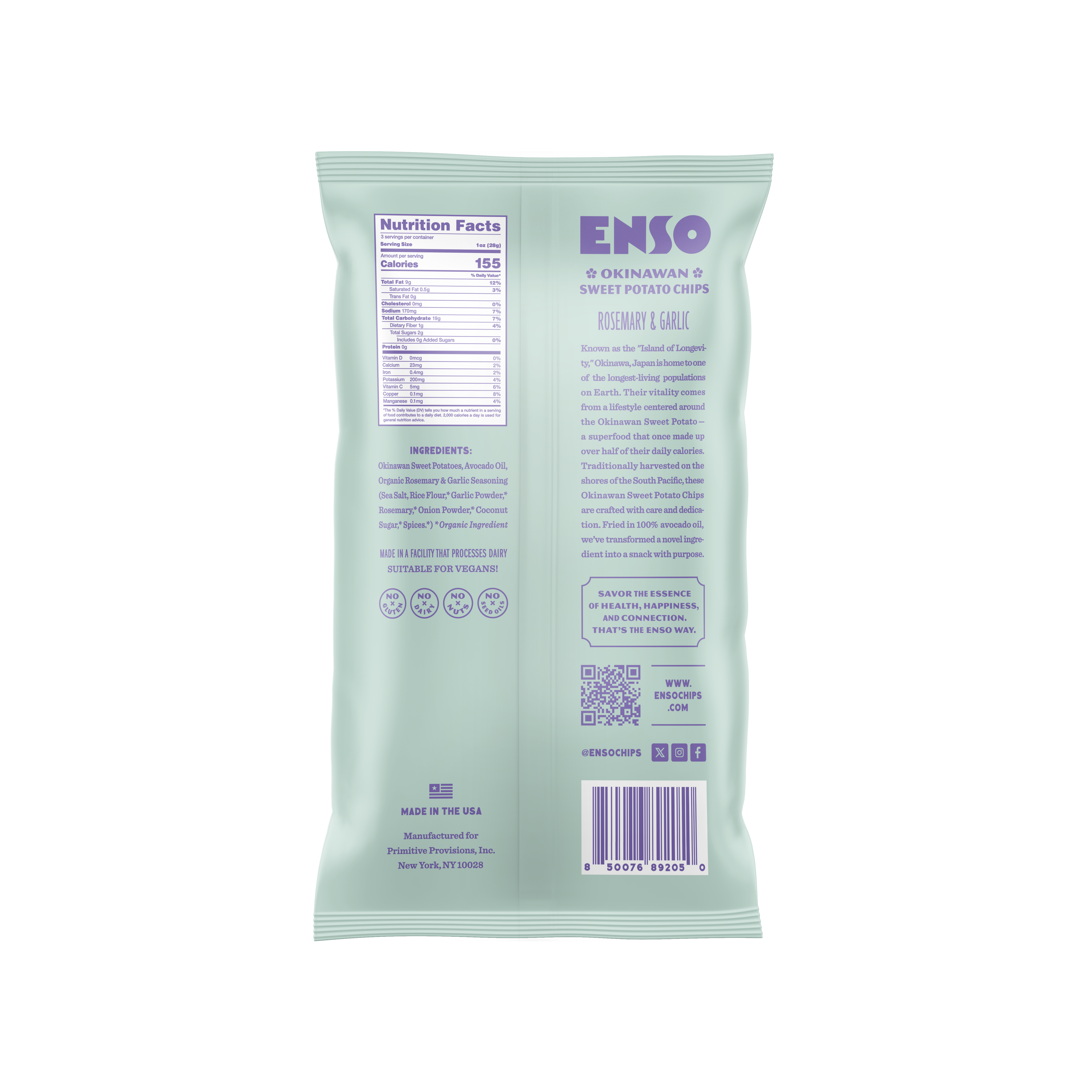 Enso - Wholesale Chips - Okinawan Sweet Potato Chips | Rosemary & Garlic1