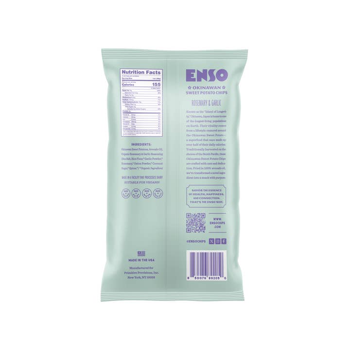 Enso - Wholesale Chips - Okinawan Sweet Potato Chips | Rosemary & Garlic1