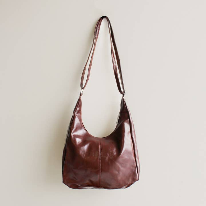 Jackie Cross-body Bag | Chocolate for wholesale by La-a SOLE