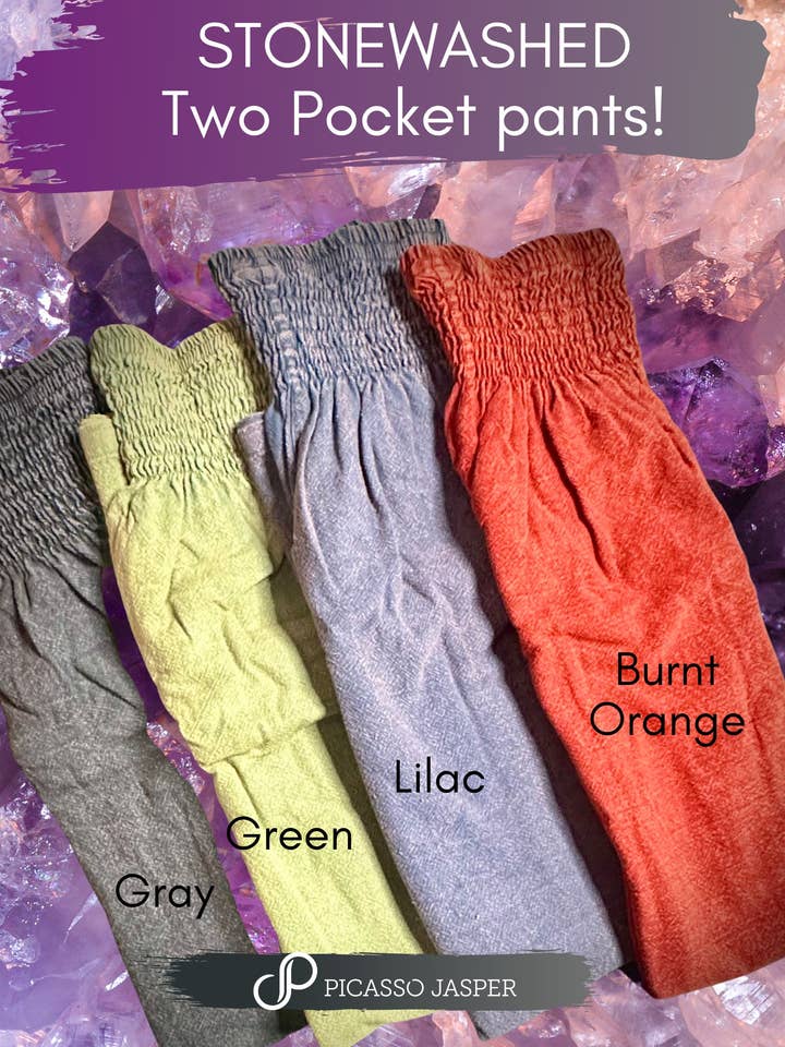 Picasso Jasper - Vendita all'ingrosso Pantalone - Donna - Pantaloni Magici a Due Tasche in 100% Cotone, Stonewashed0