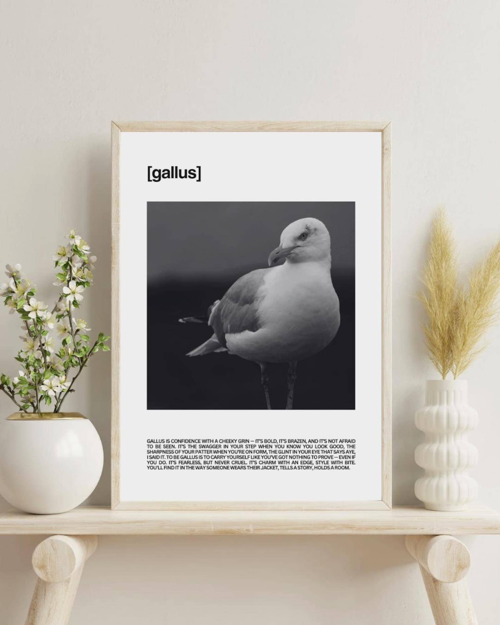 Kalloway Design – wholesale Art print – Gallus Scottish Word Art Definition Unframed Print