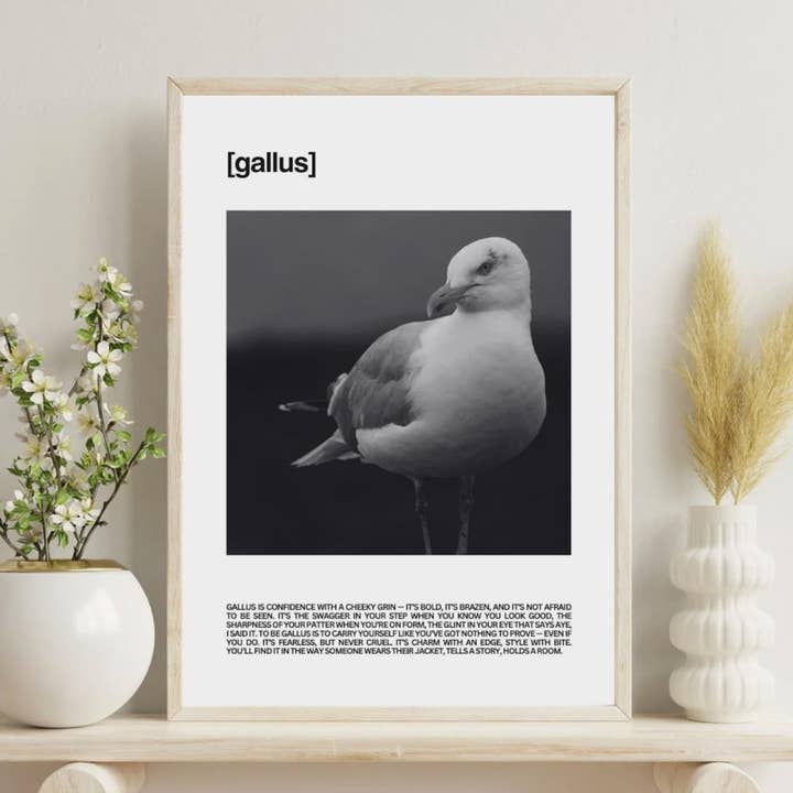 Kalloway Design – wholesale Art print – Gallus Scottish Word Art Definition Unframed Print0