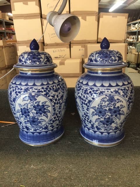 Sea Island Imports, Inc. – wholesale Prydnadsburk – Ingefära burk, klassiska cirklar1