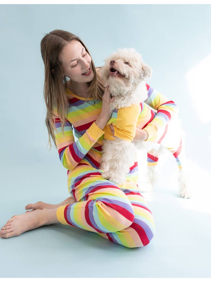 Leveret Pajamas - Vendita all'ingrosso Completo pigiama - Donna - Pigiama Donna Due Pezzi Cotone Strisce4