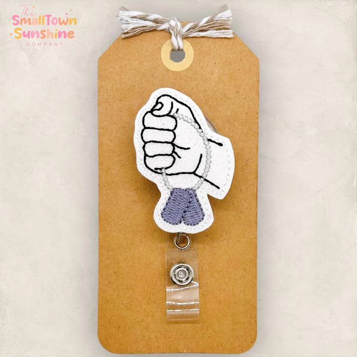 Dog Tags Fist Badge Reel for wholesale by The SmallTownSunshine Company