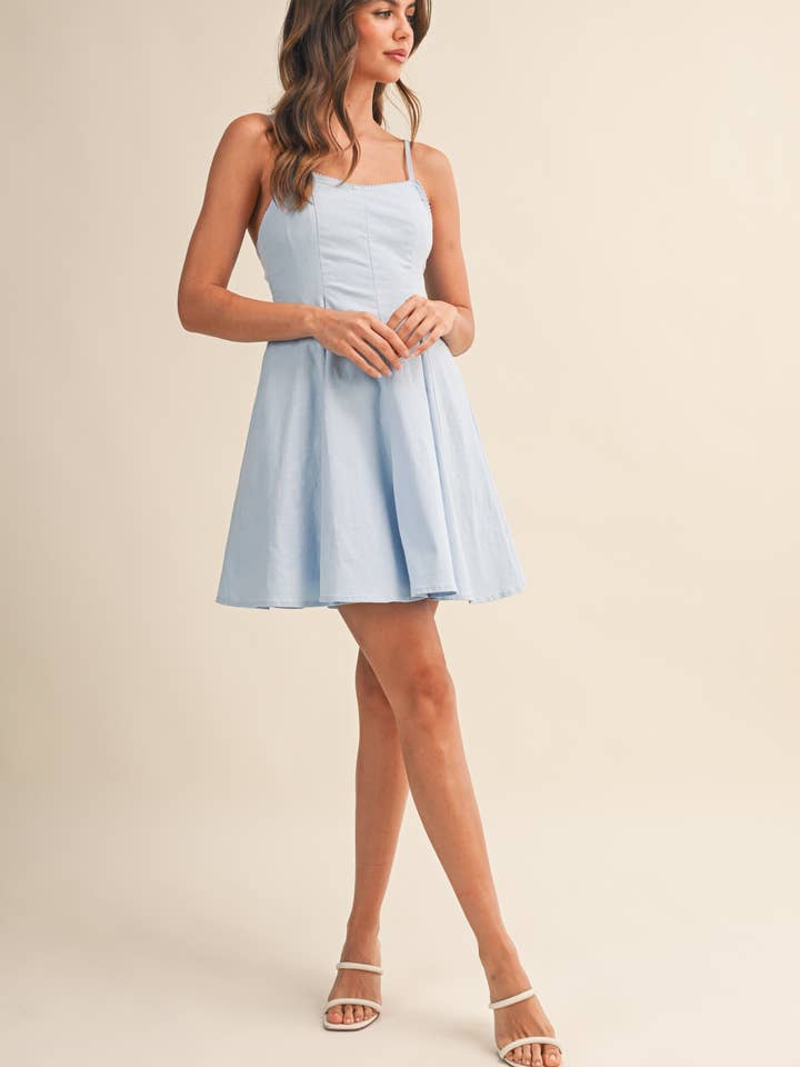 ID9524 STRECH WOVEN PICOT LACE MINI DRESS for wholesale by Klesis