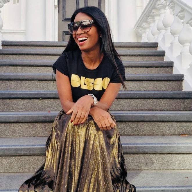 Disko Kids – wholesale Screen printed t-shirt – Women′s – DISCO Tshirt Black & Gold7