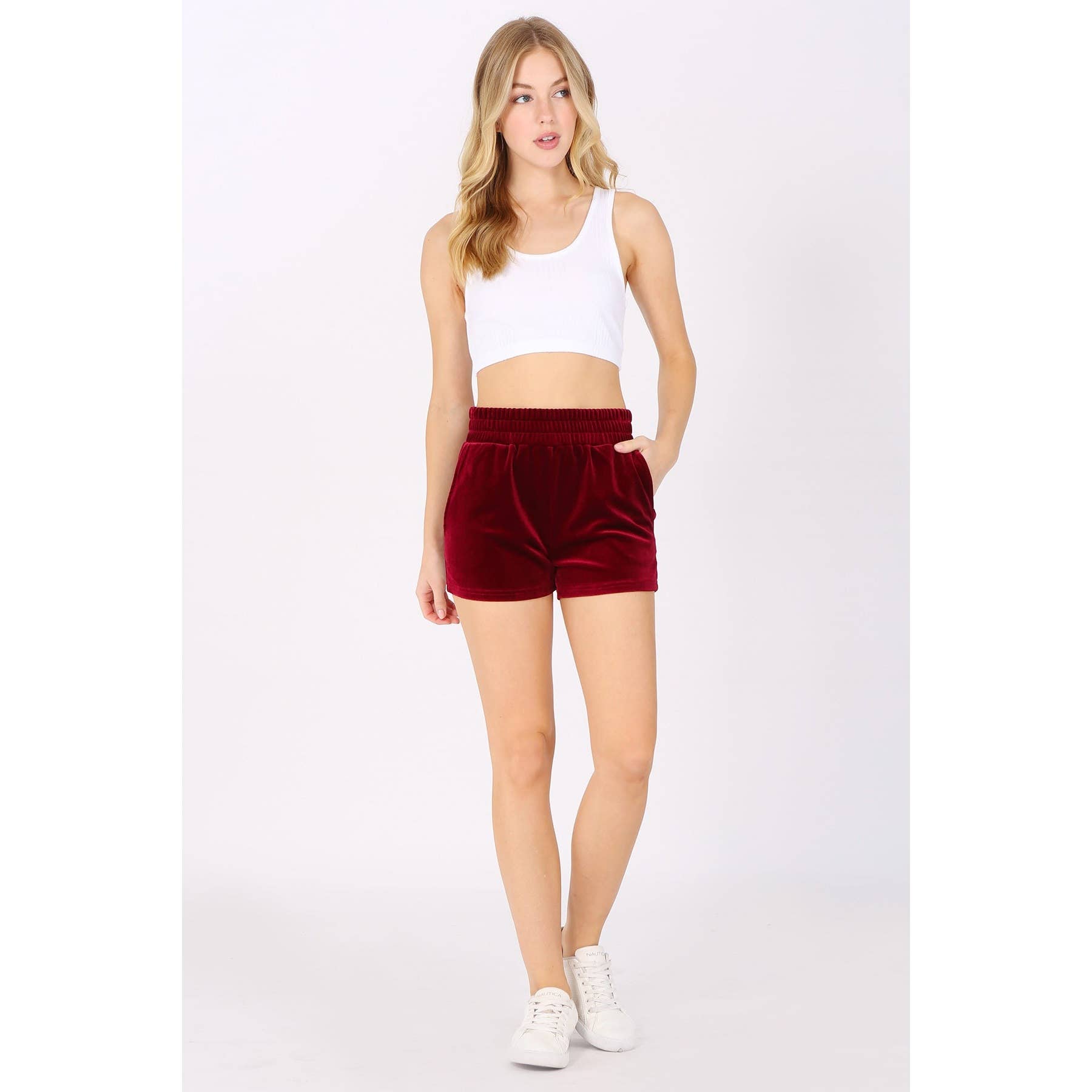 UP CLOTHING - Wholesale Shorts - Women's - Velour Shorts with Pockets0