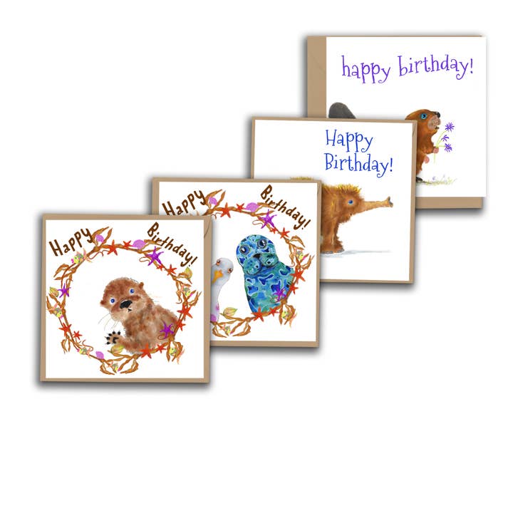 Mini Enclosure Cards- Series #5 Happy Birthday for wholesale by Caroline Scagel Studio
