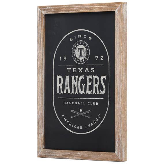 Open Road Brands, LLC - Wholesale Sign - Texas Rangers Baseball Club Framed Wood Wall Decor