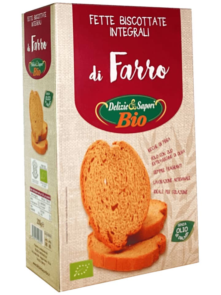 Wholemeal Spelt Rusks - pack. gr. 200 for wholesale by DEĹIZIE & SAPORI BIO SRLS
