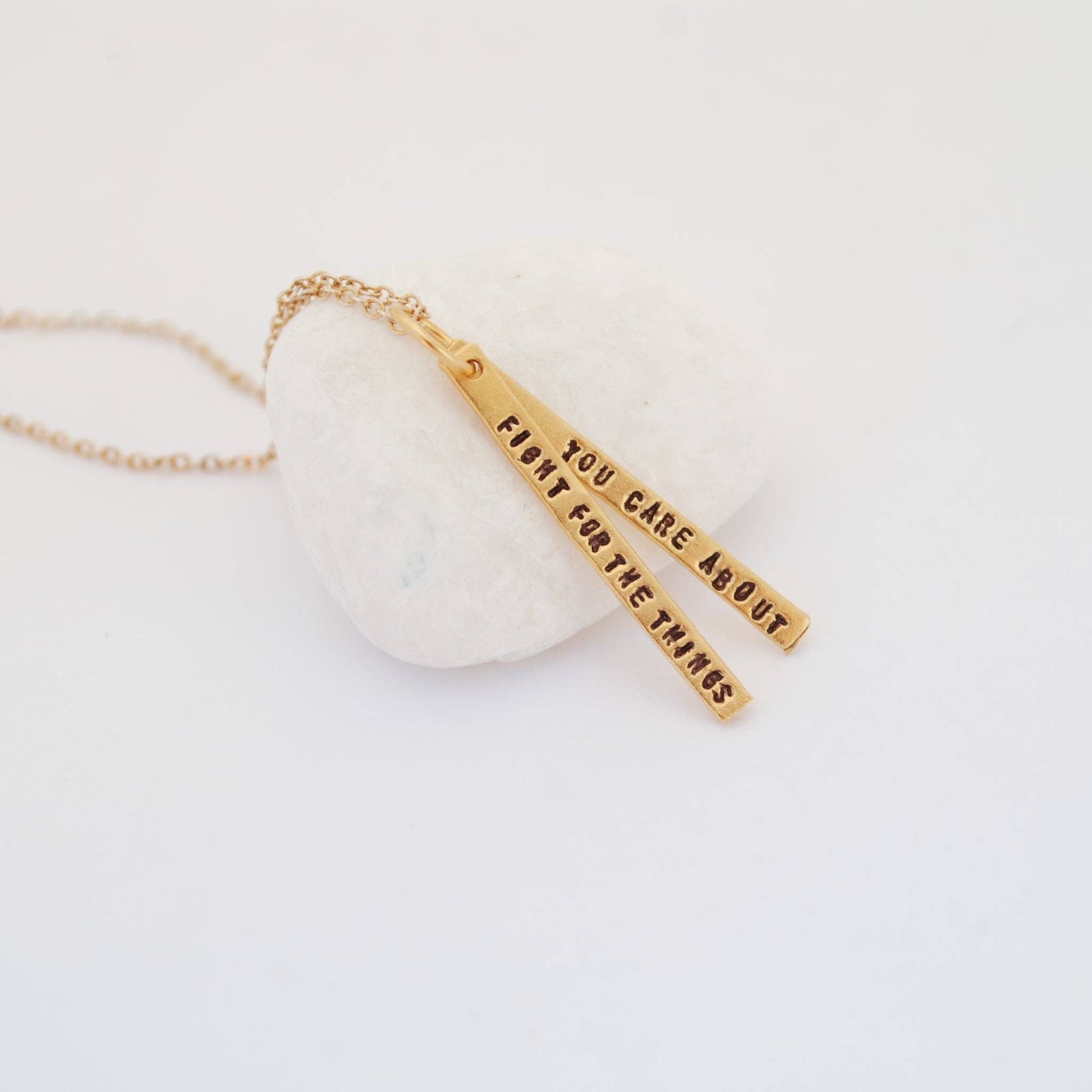 Chocolate and Steel – wholesale Pendant/charm necklace – Fight for the things you care about -Ruth Bader Ginsburg quote necklace7