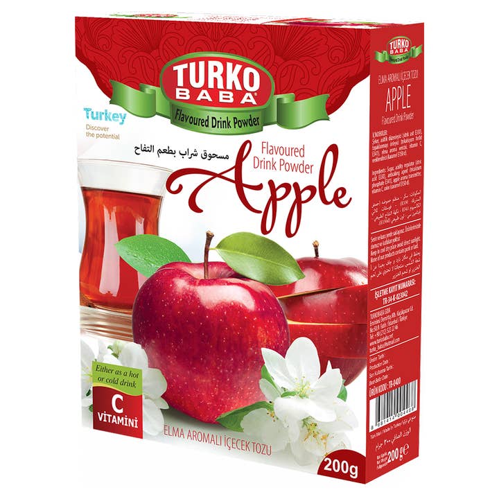TURKOBABA Premium Appelsmaak Poederdrank Mix - 200g voor wholesale door Aladdin
