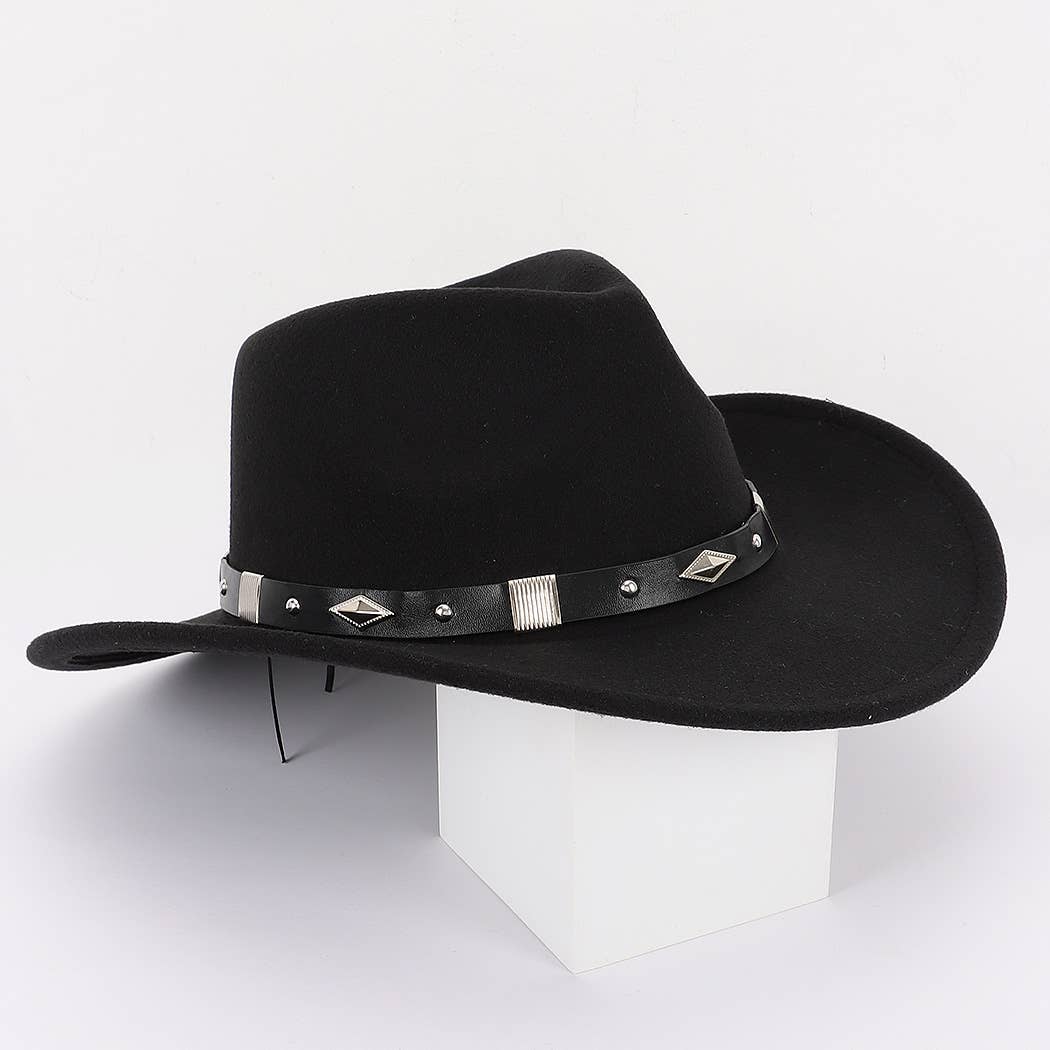 3AM BY H&D ACCESSORIES - Vente Chapeau en feutre - femme - Chapeau Fedora Western en fausse laine2