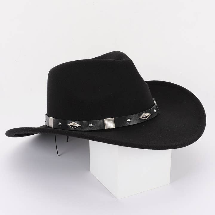 3AM BY H&D ACCESSORIES - Vente Chapeau en feutre - femme - Chapeau Fedora Western en fausse laine2