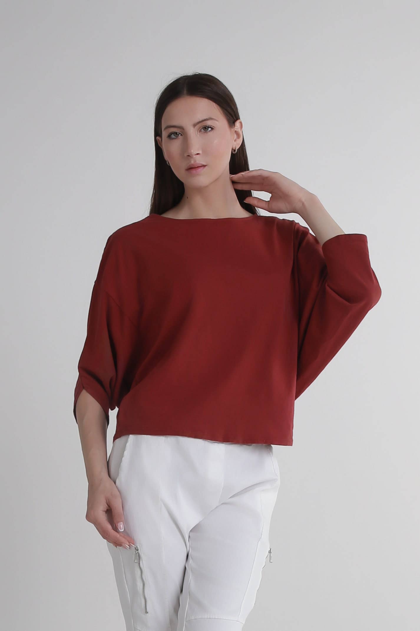 TINA Stephens Italy/Tees By Tina - Wholesale T-Shirt - Women's - Omaria Batwing Crop Top (BSS171)33