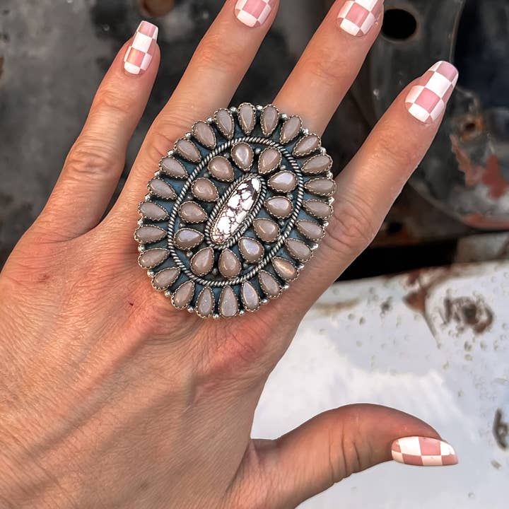 Krush Kandy - Wholesale Cocktail/Statement Ring - Big Mama Concho Ring4
